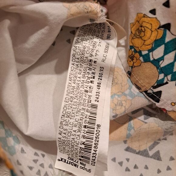 Zara Trafaluc collection white button-up up collared shirt, cap sleeves, size xs - Picture 10 of 11